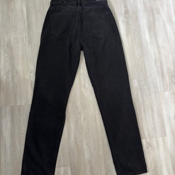 American Eagle Mom Straight Jean distressed black size 6 - Picture 5 of 8